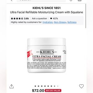Kiehl's Ultra Facial Cream BRAND NEW NWT